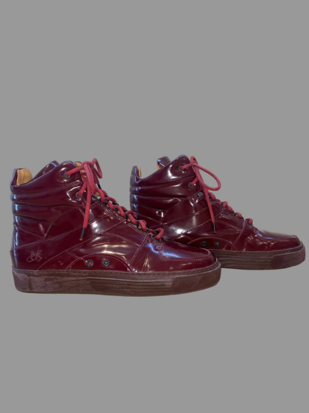 John Fluevog Lopro Quest Shoes Sneakers Red Wine - Men's Size 9